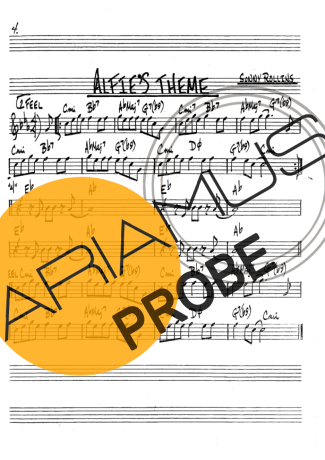 The Real Book of Jazz Alfies Theme score for Klarinette (Bb)