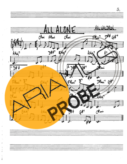 The Real Book of Jazz All Alone score for Trompete