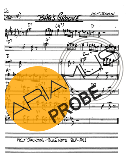 The Real Book of Jazz Bags Groove score for Alt-Saxophon