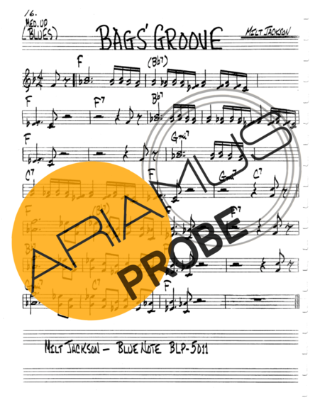 The Real Book of Jazz Bags Groove score for Geigen
