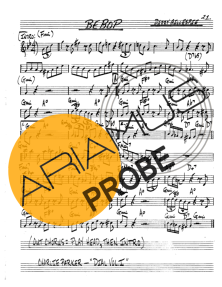 The Real Book of Jazz Bebop score for Tenor-Saxophon Sopran (Bb)