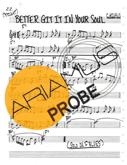 The Real Book of Jazz Better Git It In Your Soul score for Mundharmonica