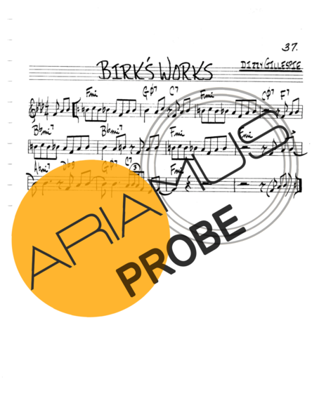 The Real Book of Jazz Birks Works score for Geigen