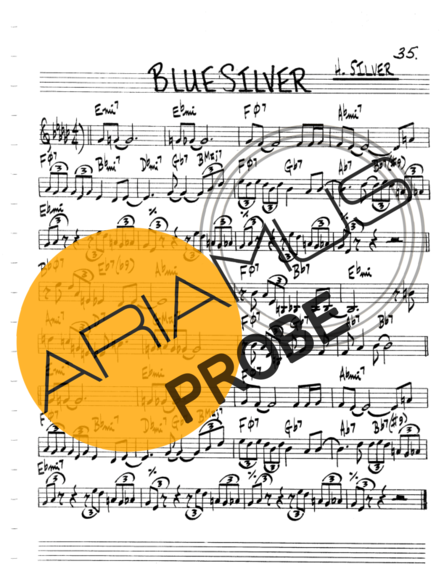 The Real Book of Jazz Blue Silver score for Keys