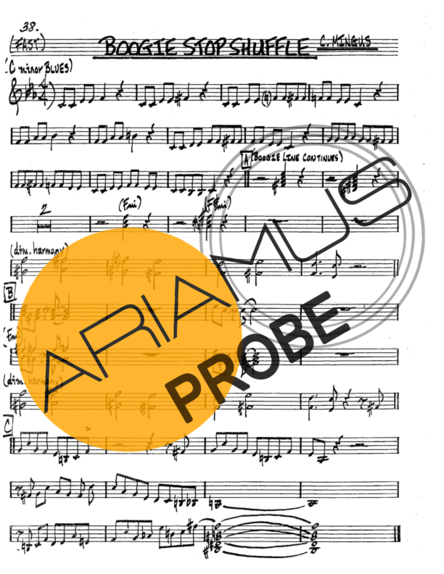 The Real Book of Jazz Boogie Stop Shuffle score for Tenor-Saxophon Sopran (Bb)