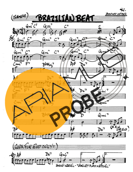The Real Book of Jazz Brazilian Beat score for Alt-Saxophon
