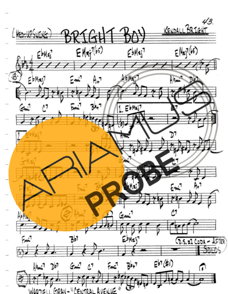 The Real Book of Jazz Bright Boy score for Geigen