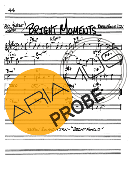 The Real Book of Jazz Bright Moments score for Alt-Saxophon