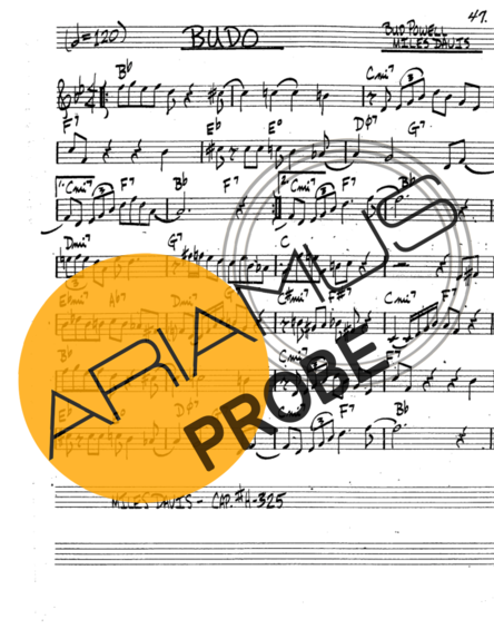 The Real Book of Jazz Budo score for Tenor-Saxophon Sopran (Bb)