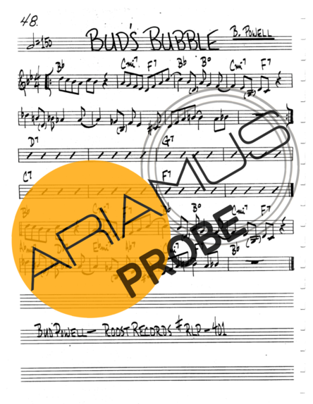 The Real Book of Jazz Buds Bubble score for Keys
