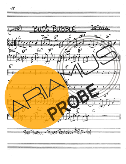 The Real Book of Jazz Buds Bubble score for Tenor-Saxophon Sopran (Bb)