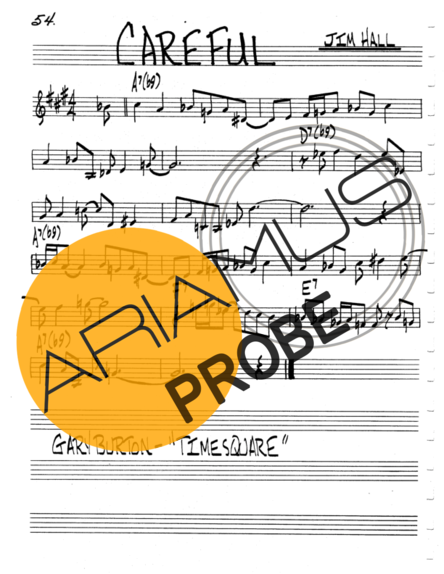 The Real Book of Jazz Careful score for Keys