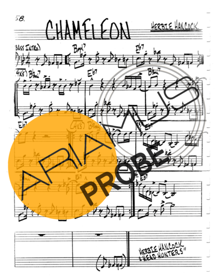 The Real Book of Jazz Chameleon score for Geigen