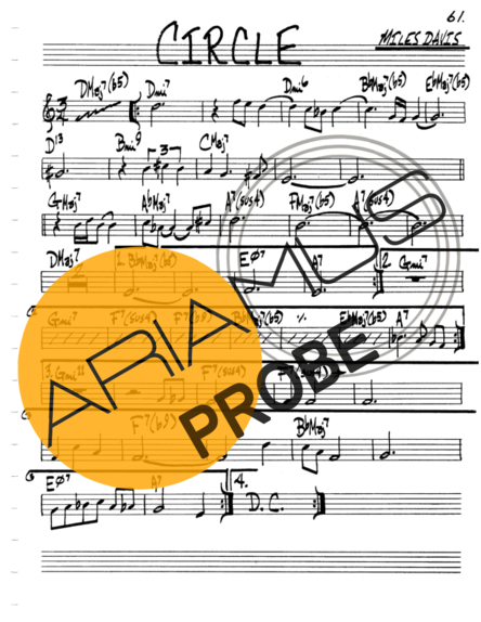 The Real Book of Jazz Circle score for Geigen