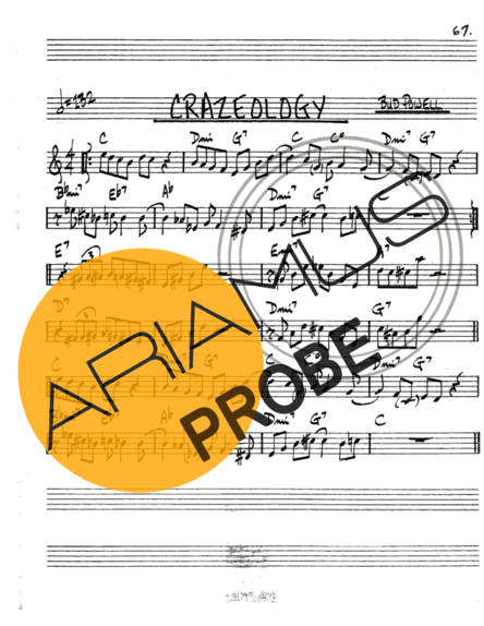The Real Book of Jazz Crazeology score for Tenor-Saxophon Sopran (Bb)
