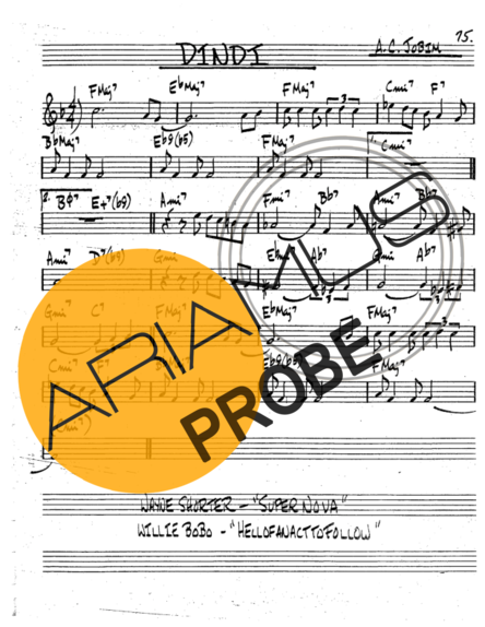 The Real Book of Jazz Dindi score for Tenor-Saxophon Sopran (Bb)