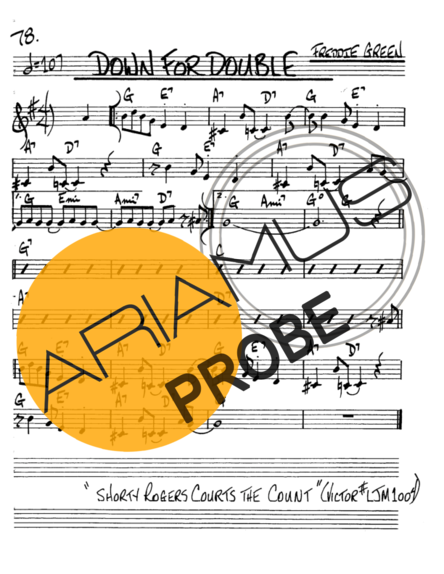 The Real Book of Jazz Down For Double score for Alt-Saxophon