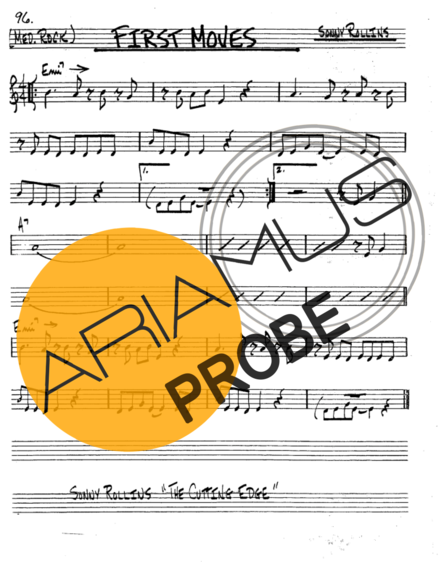 The Real Book of Jazz First Moves score for Tenor-Saxophon Sopran (Bb)