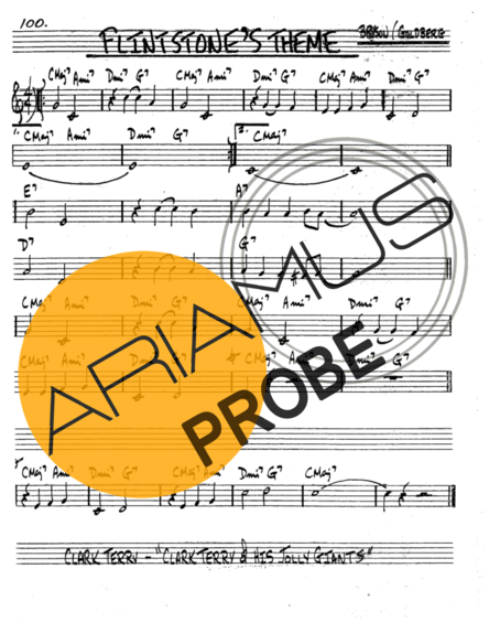 The Real Book of Jazz Flintstones Theme score for Tenor-Saxophon Sopran (Bb)