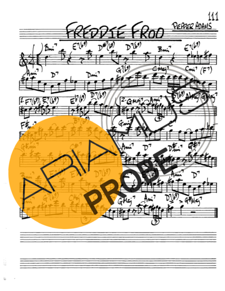 The Real Book of Jazz Freddie Froo score for Alt-Saxophon