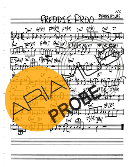 The Real Book of Jazz Freddie Froo score for Keys