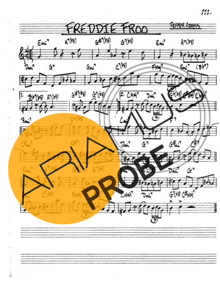 The Real Book of Jazz Freddie Froo score for Trompete