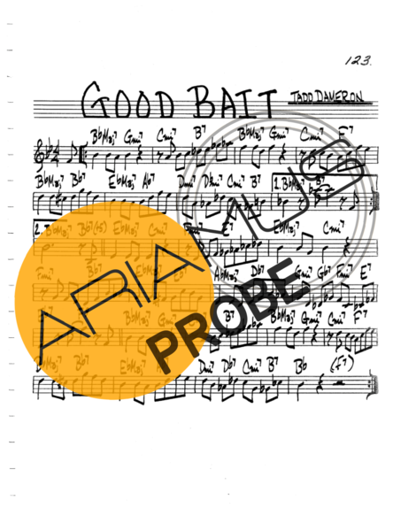 The Real Book of Jazz Good Bait score for Geigen