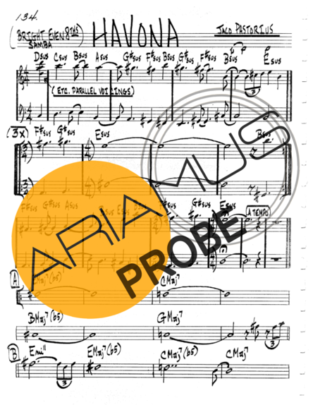 The Real Book of Jazz Havona score for Mundharmonica