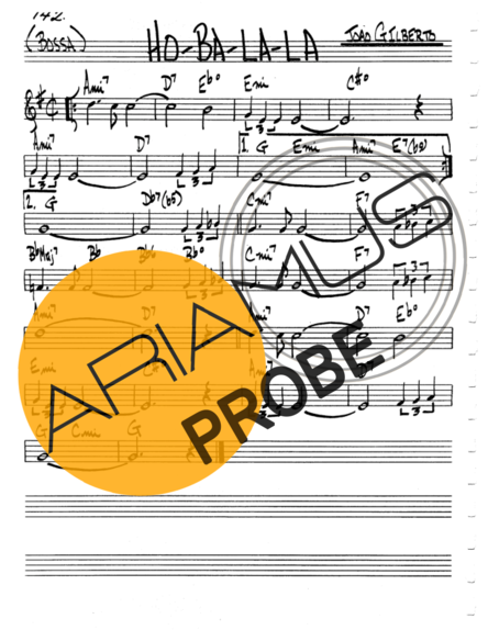 The Real Book of Jazz Ho Ba La La score for Klarinette (C)