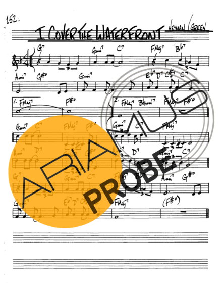 The Real Book of Jazz I Cover the Waterfront score for Alt-Saxophon