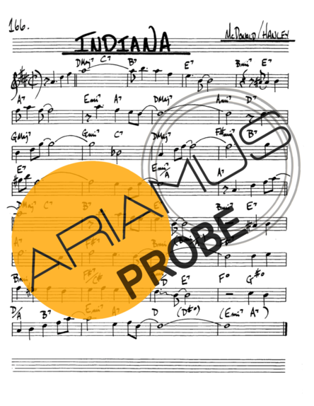 The Real Book of Jazz Indiana score for Alt-Saxophon