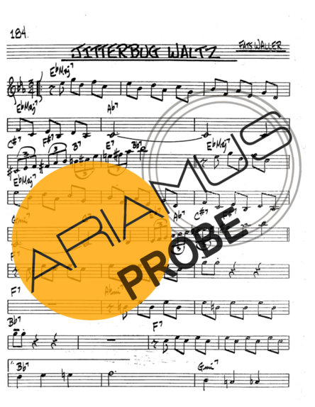 The Real Book of Jazz Jitterbug Waltz score for Tenor-Saxophon Sopran (Bb)