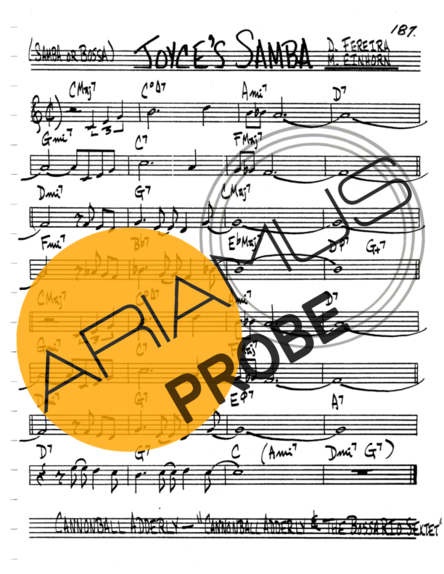 The Real Book of Jazz Joyces Samba score for Mundharmonica