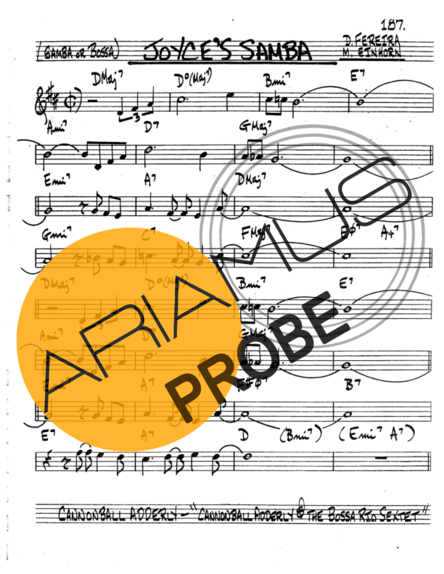 The Real Book of Jazz Joyces Samba score for Trompete