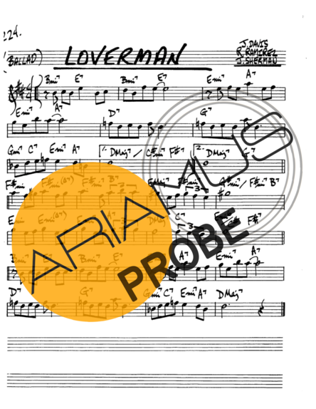 The Real Book of Jazz Loverman score for Alt-Saxophon