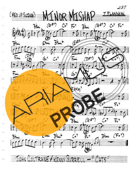 The Real Book of Jazz Minor Mishap score for Keys
