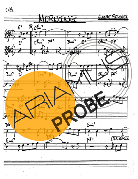 The Real Book of Jazz Morning score for Tenor-Saxophon Sopran (Bb)