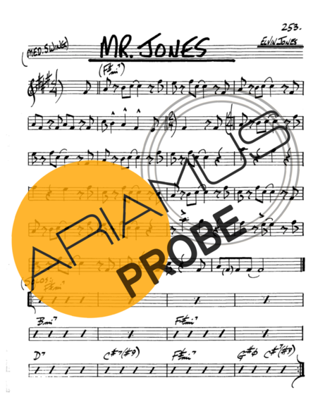The Real Book of Jazz Mr Jones score for Alt-Saxophon