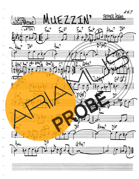 The Real Book of Jazz Muezzin score for Geigen