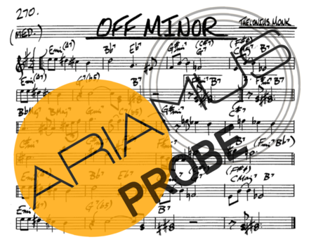 The Real Book of Jazz Off Minor score for Alt-Saxophon