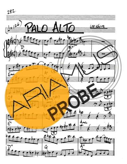 The Real Book of Jazz Palo Alto score for Alt-Saxophon