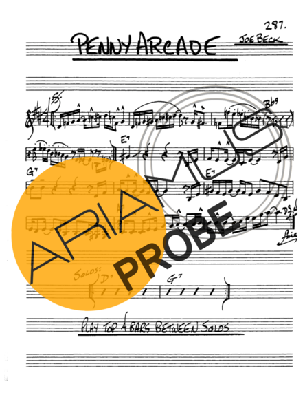 The Real Book of Jazz Penny Arcade score for Alt-Saxophon