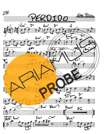 The Real Book of Jazz Perdido score for Alt-Saxophon