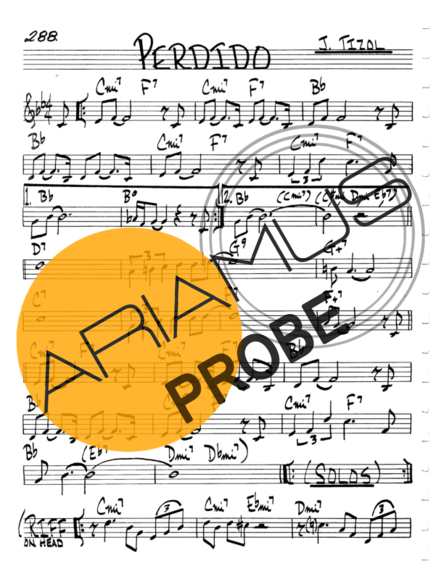 The Real Book of Jazz Perdido score for Geigen