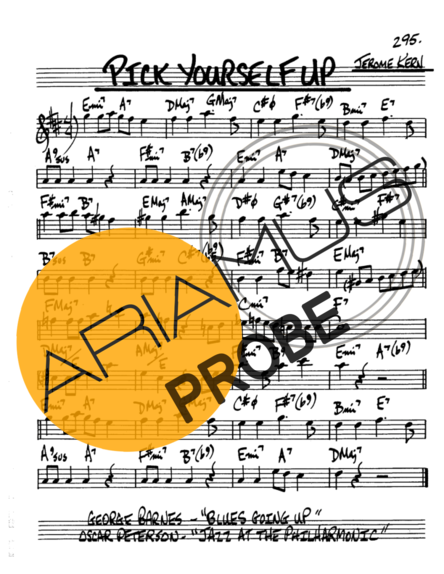 The Real Book of Jazz Pick Yourself Up score for Alt-Saxophon
