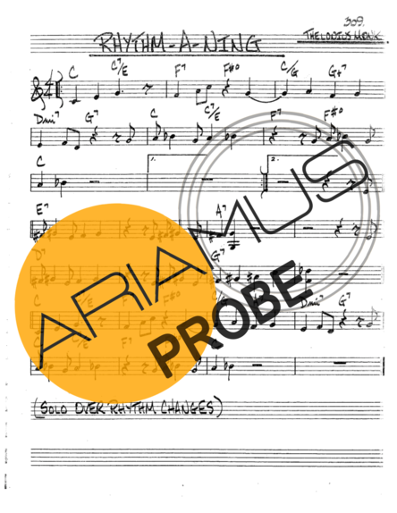 The Real Book of Jazz Rhythm score for Klavier