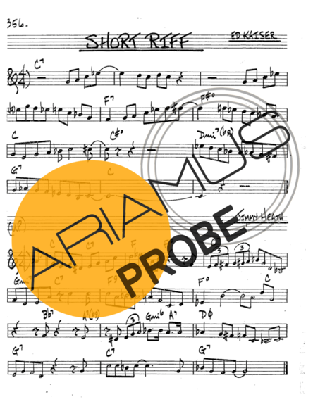 The Real Book of Jazz Short Riff score for Tenor-Saxophon Sopran (Bb)