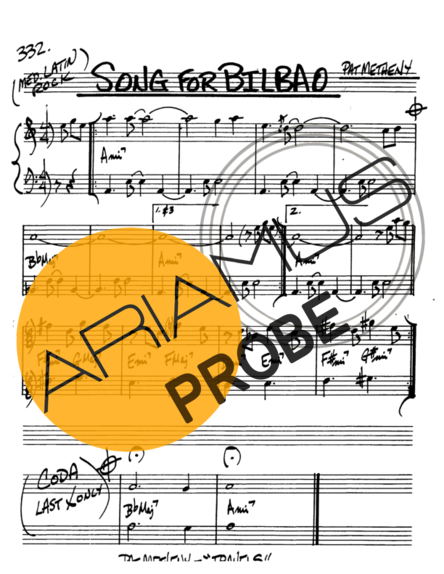 The Real Book of Jazz Song For Bilbao score for Alt-Saxophon