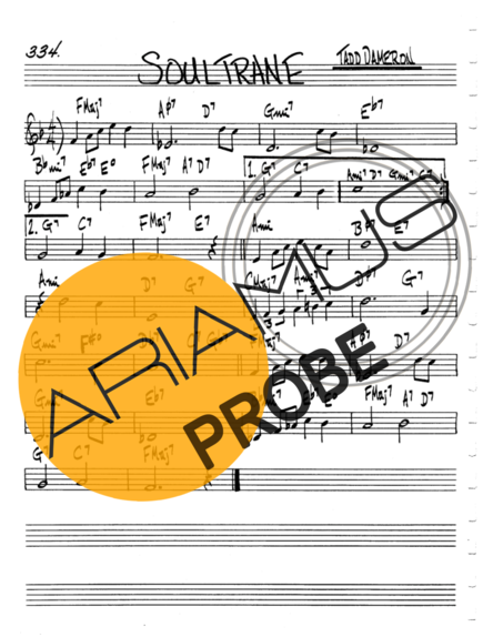 The Real Book of Jazz Soultrane score for Geigen