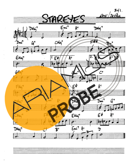 The Real Book of Jazz Stareyes score for Alt-Saxophon